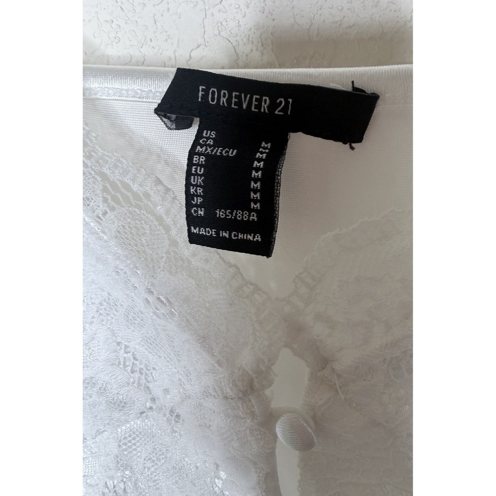 Satin Lace Trim Camisole Top Womens M White Layering Whimsy Fairy Cami Romantic - Picture 2 of 13
